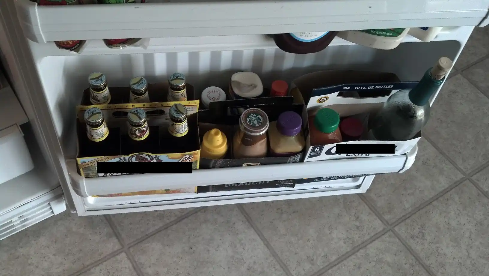 Six pack containers door storage