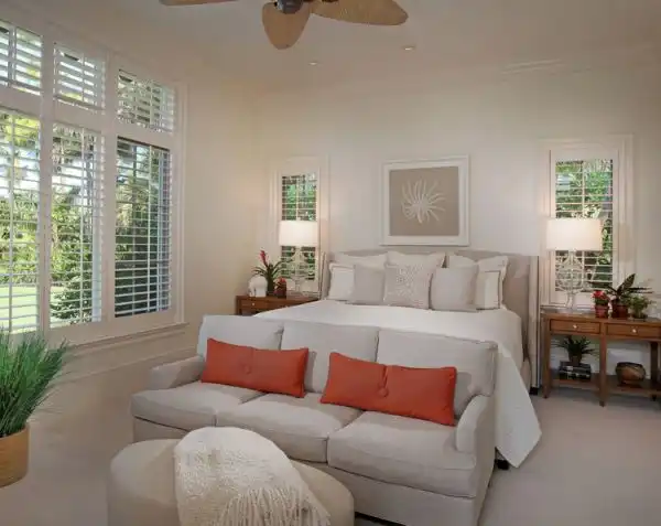 Sofa near foot bed