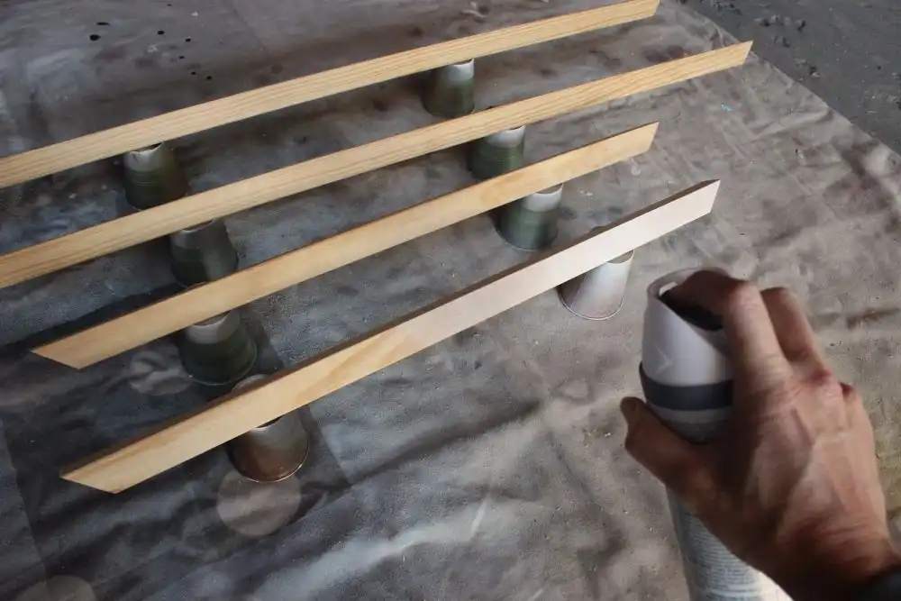 spray paint the trim pieces