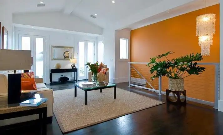 orange accent wall idea