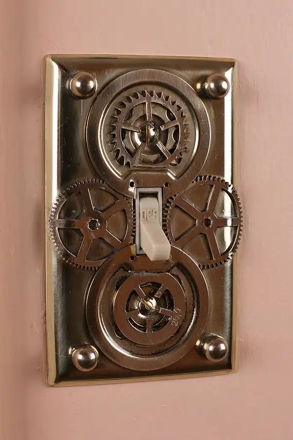 Steampunk home decor light switch plates1