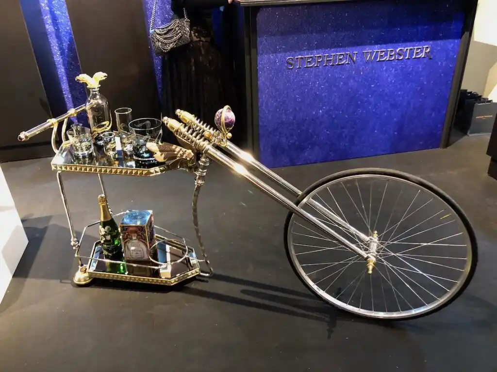 A Blinged-Out Bike Bar Cart
