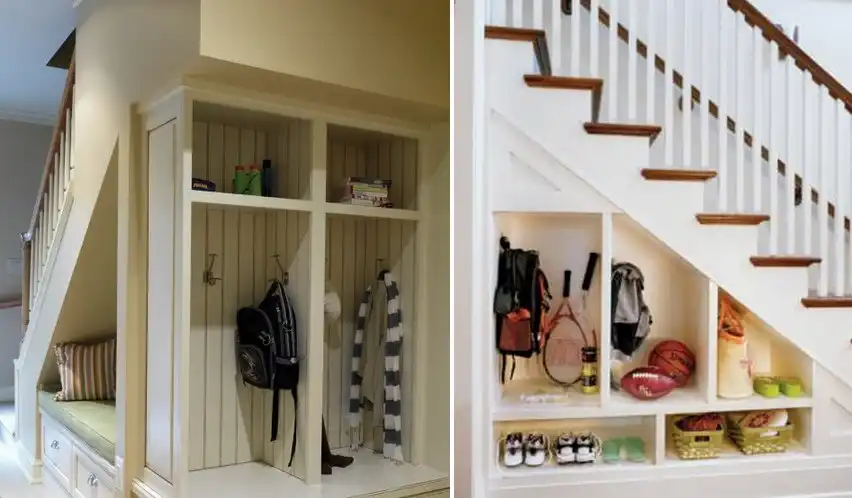 Storage ideas under stairs in hallway2