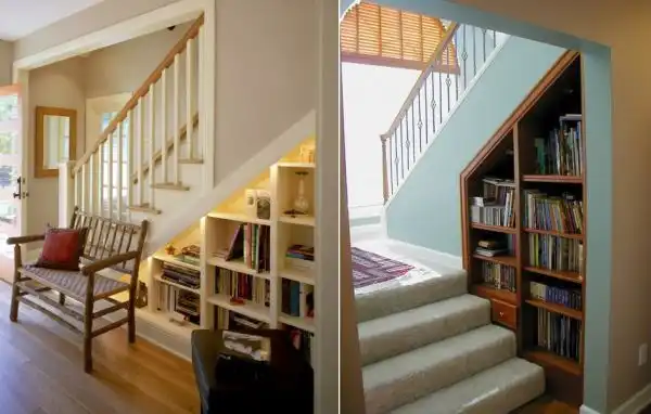 Storage stairs space rack shelves