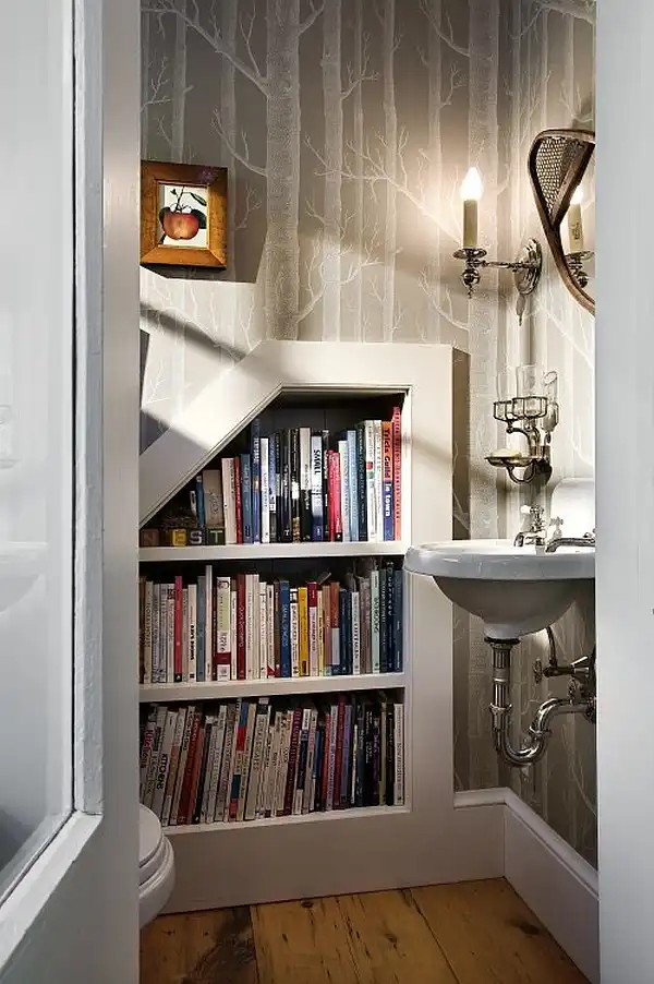 Stylish powder room bathroom