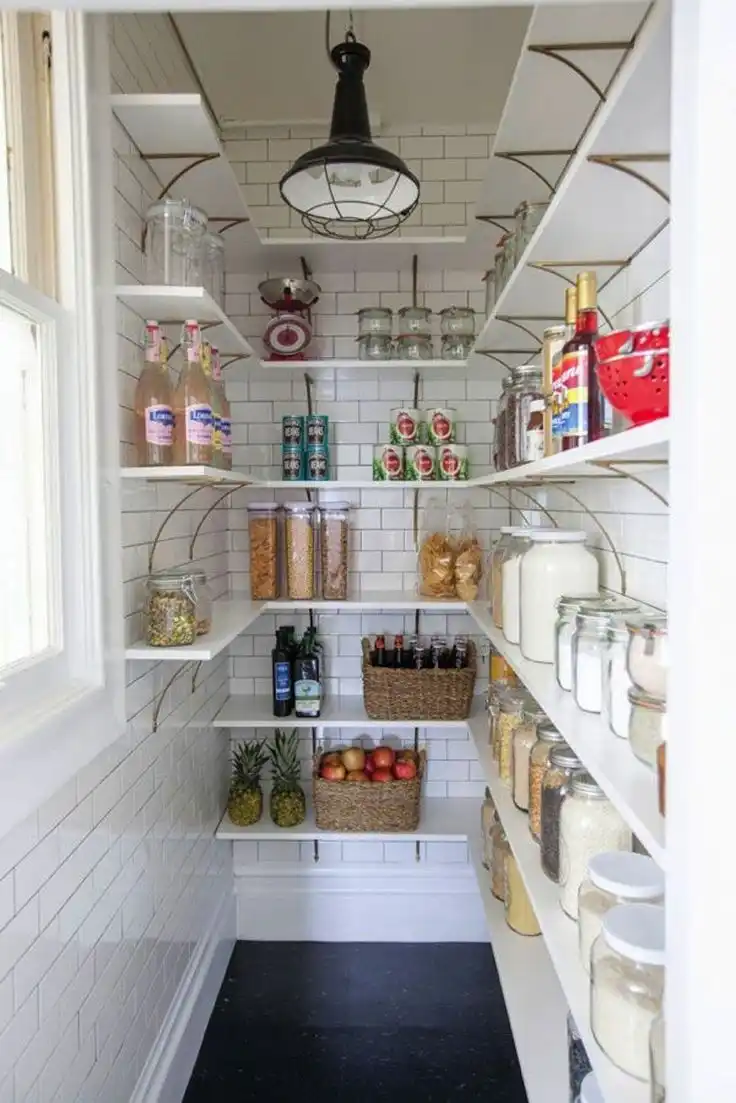 Subway tiles walk in pantry
