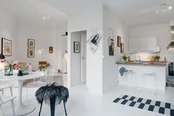Swedish one room apartment design