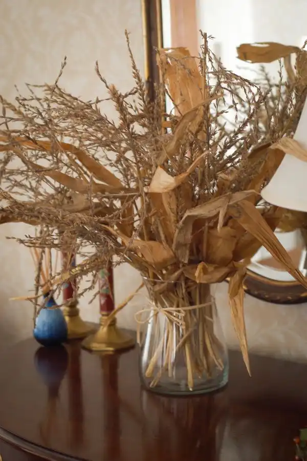 Corn Stalk Foyer Centerpiece