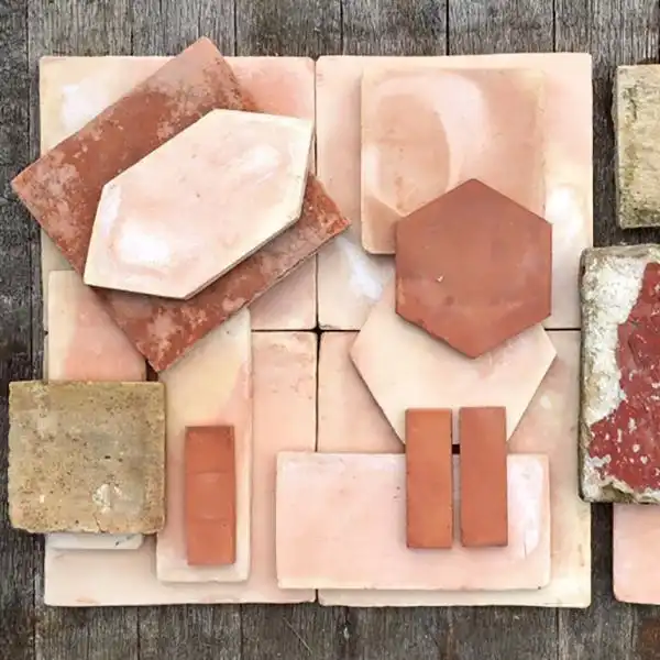 Terracotta tiles different shapes