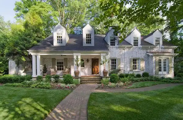Traditional house bricks facade