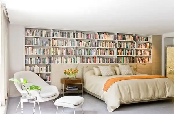 Turn bedroom into a new library