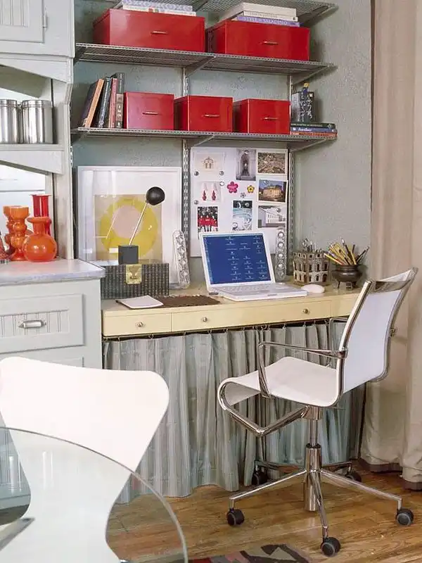Underdesk storage for desk from kitchen