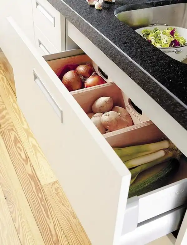 Vegetables drawer organized