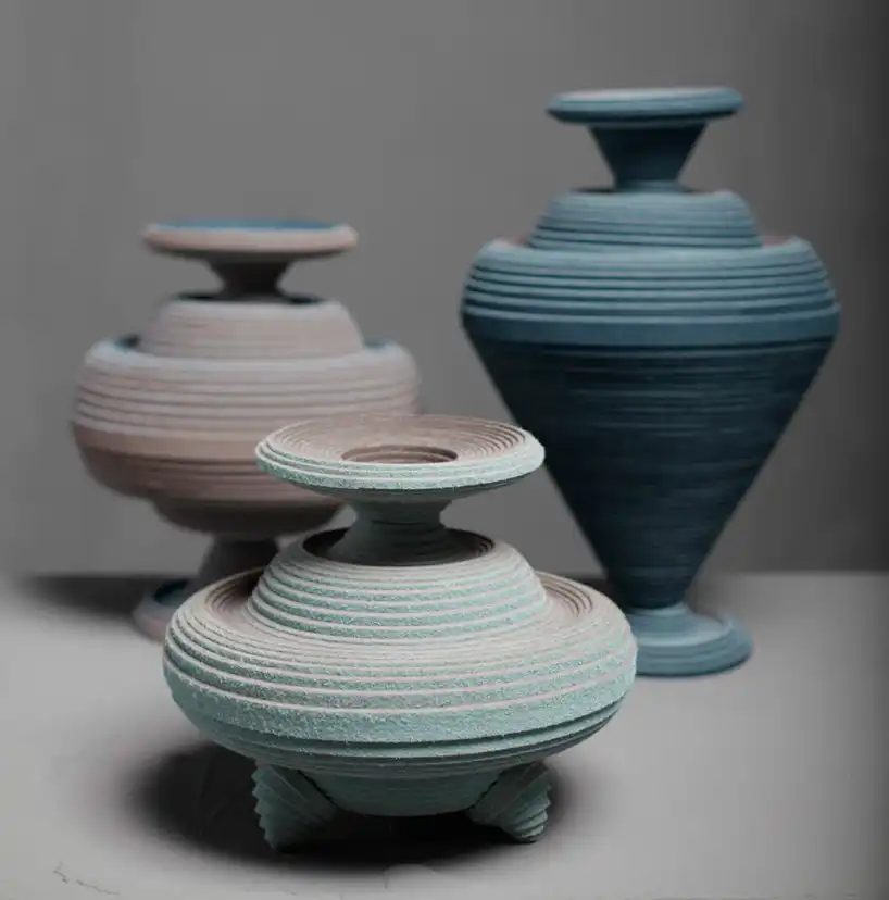 vessels made from felt coiled