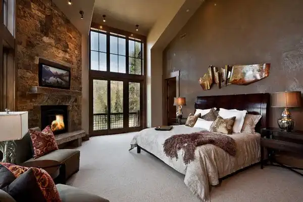 Wall art above bedroom