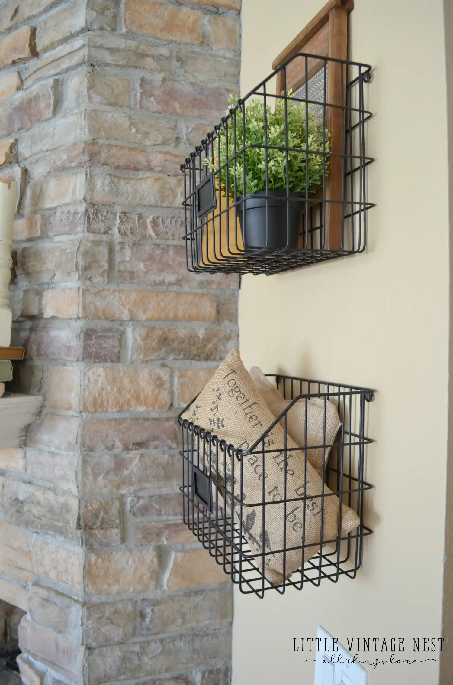 wall baskets farmhouse style