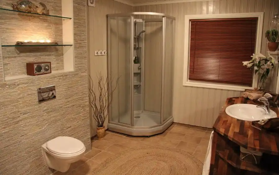 Wall mounted toilet takes up very little space