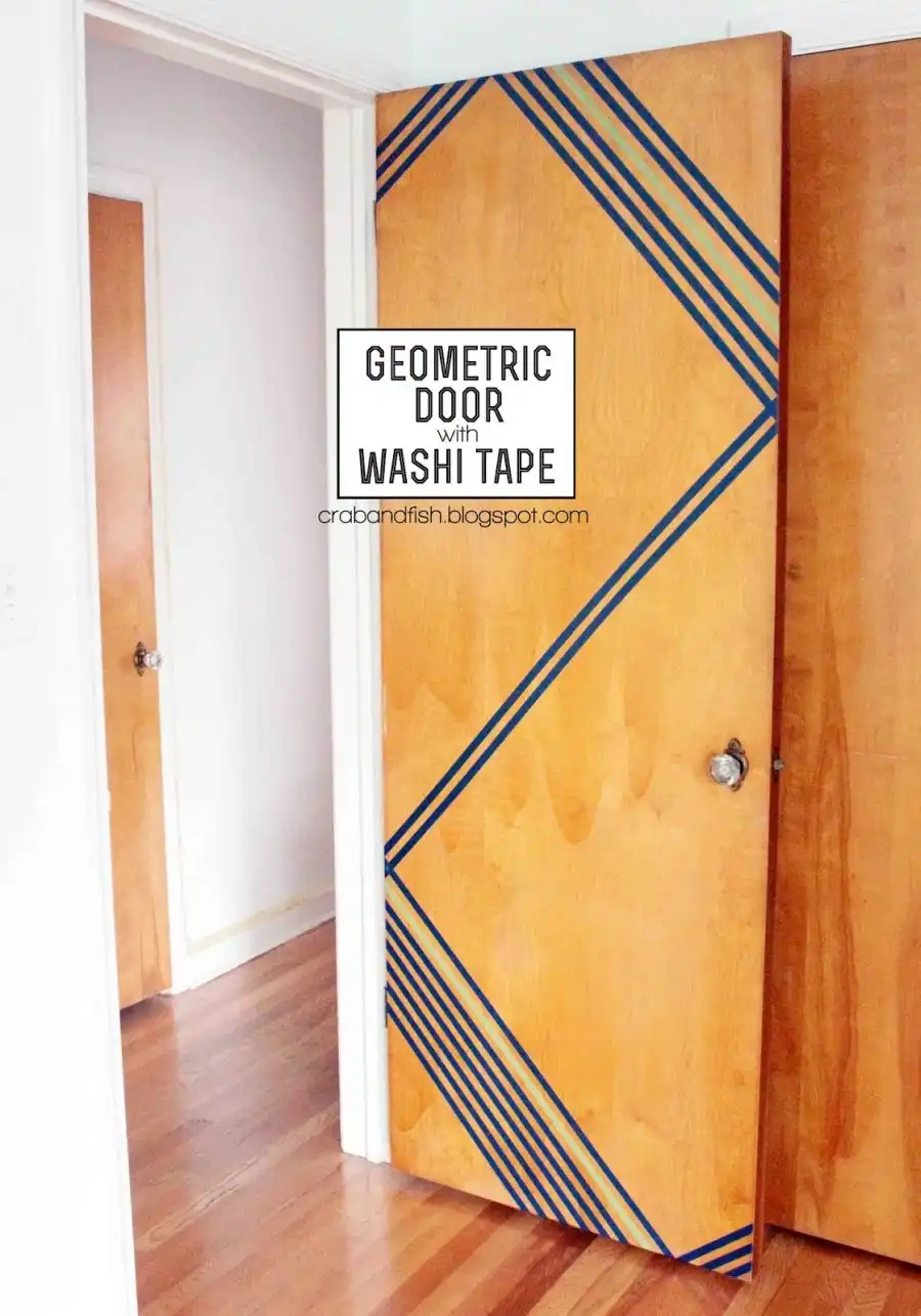 Washi tape geometric door
