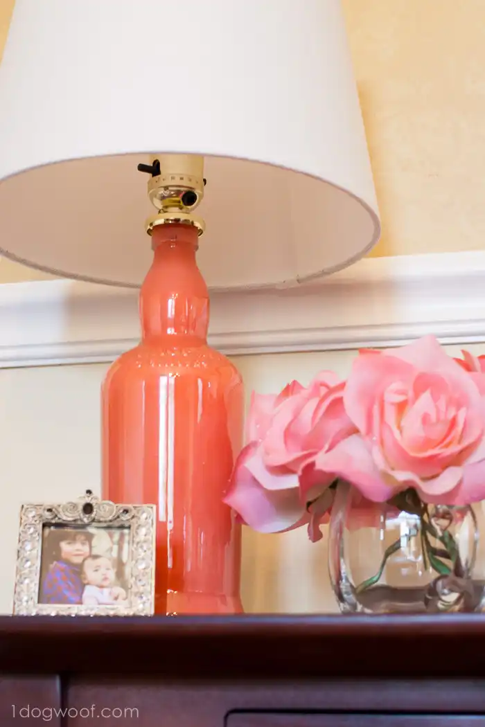 Whiskey bottle lamp
