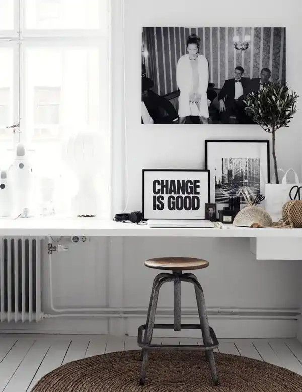 White nordic desk
