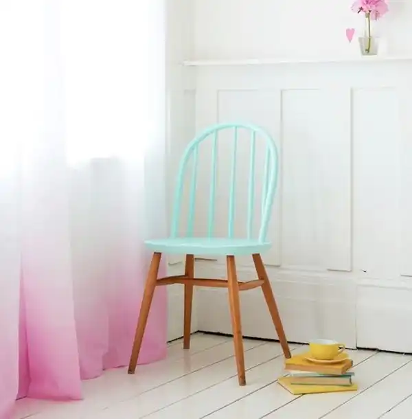 White ombre curtain