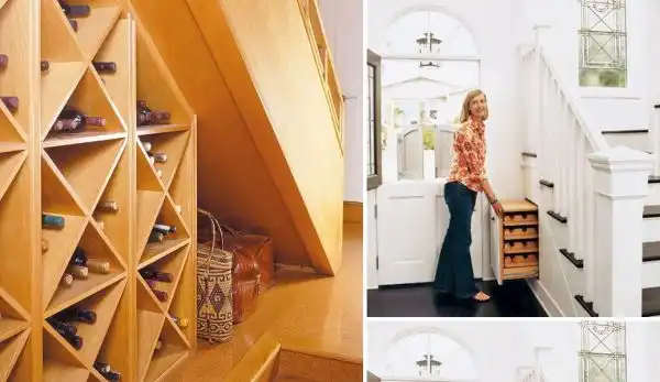 Wine storage under stairs5