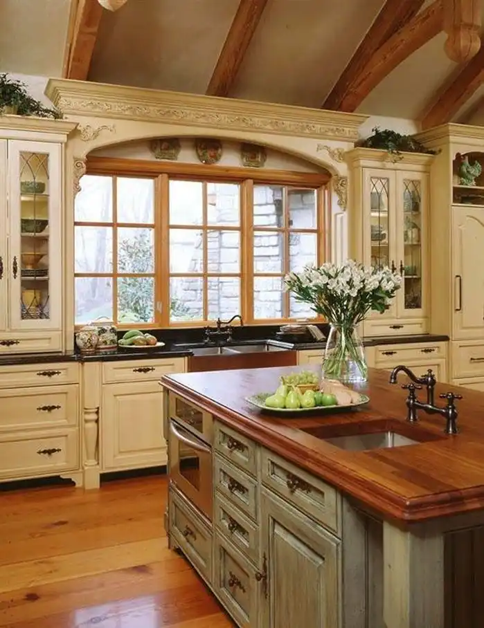 Wood counter top kitchen