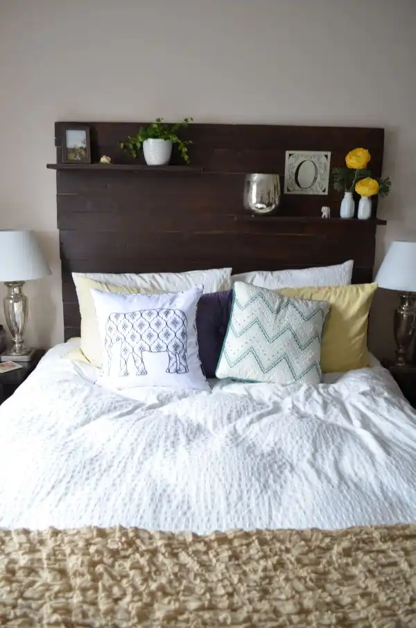 Wood headboard