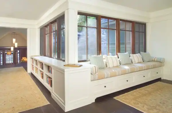 Wood window seating