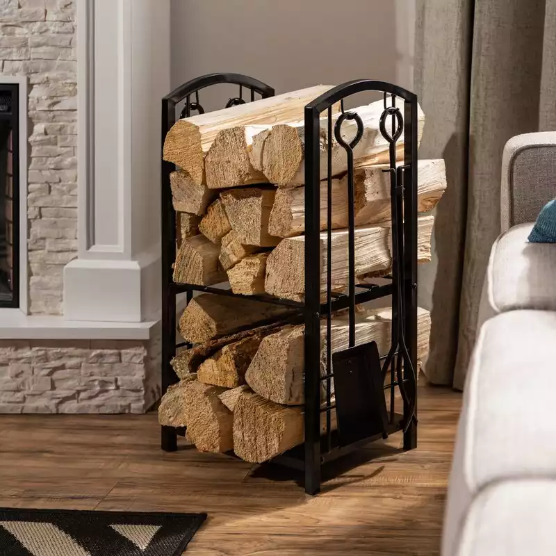 5 Piece Firewood Log Rack