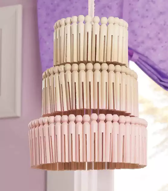 clothespin chandelier