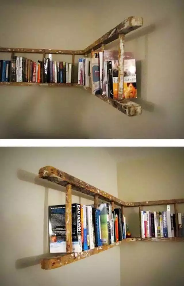 A Simple Ladder Bookshelf on a Budget