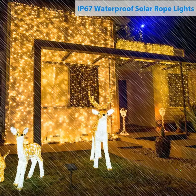 Solar Curtain String Lights Outdoor