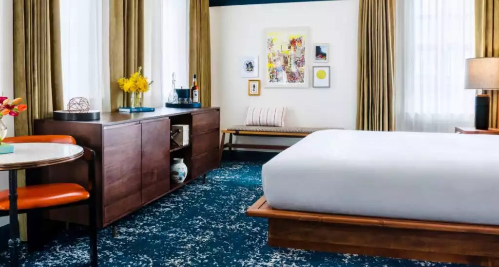 Bedroom blue carpet 1024x549