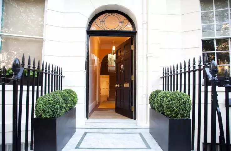 A Set Of Design Showcasing The Elegance Of Black Front Doors
