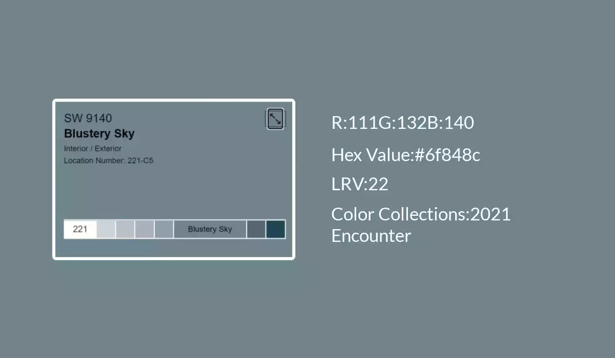 Blustery Sky Sherwin Williams is a Sophisticated Color Choice