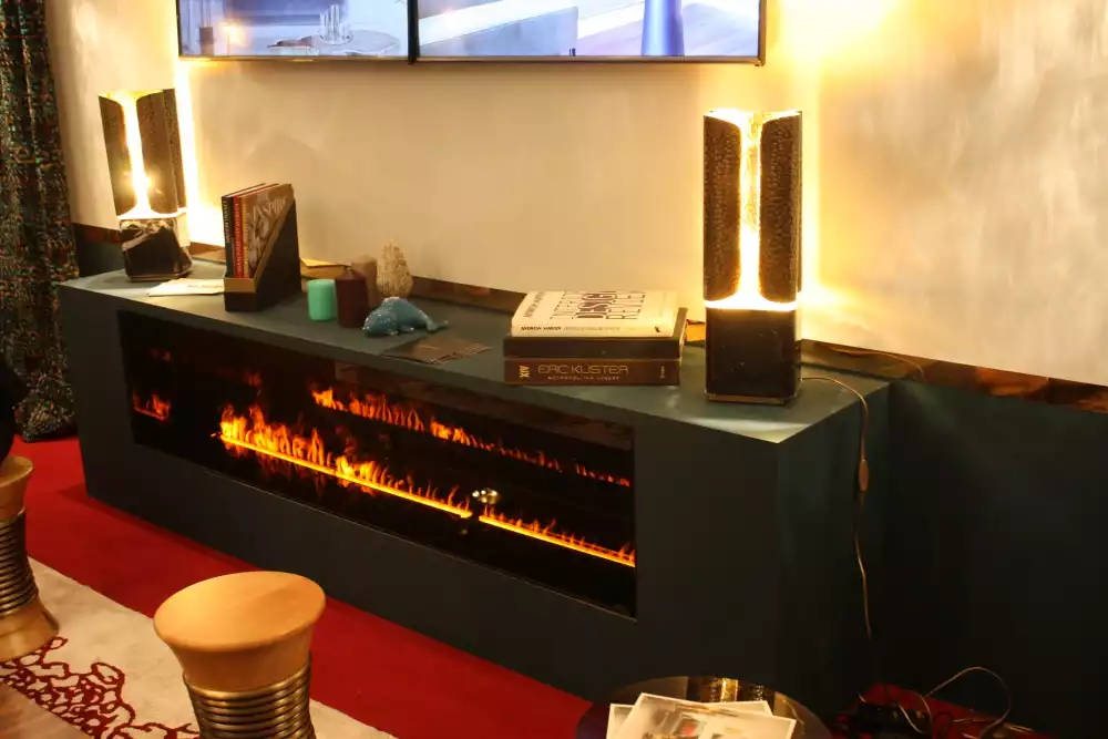 Brabbu electric fireplace console