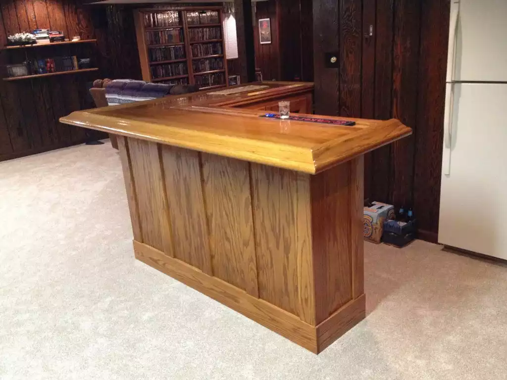 Build an L-shaped Basement Bar