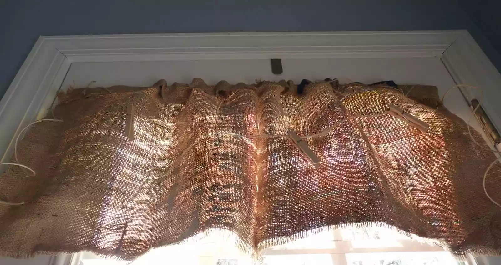 Burlap Window cover