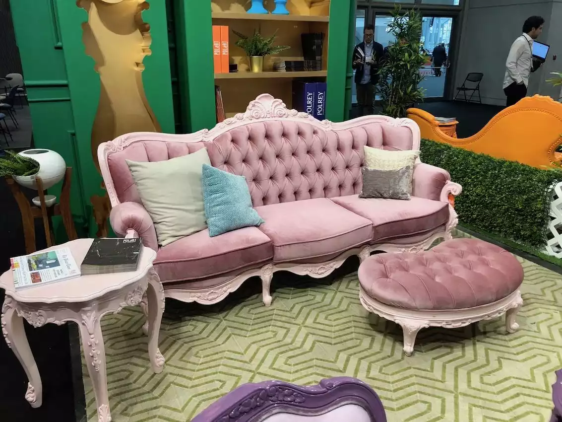 A cabriole sofa has a more formal, fussy appearance due to the curves and detailing.