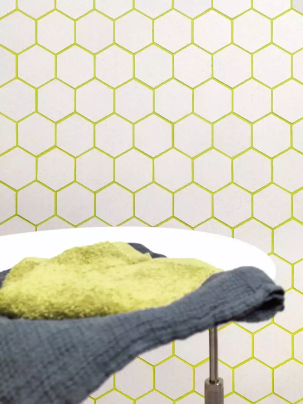 Chartreuse Green Grout Tiles