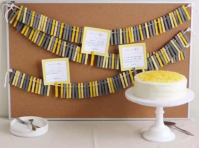 DIY Clothespin Home Office Organizer