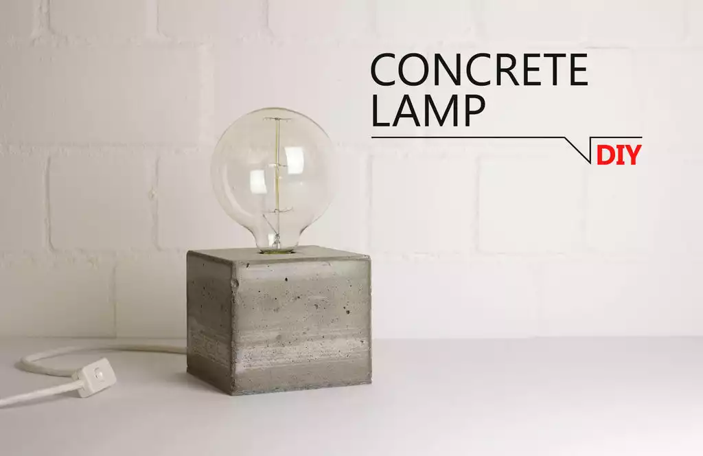 Concrete lamp diy