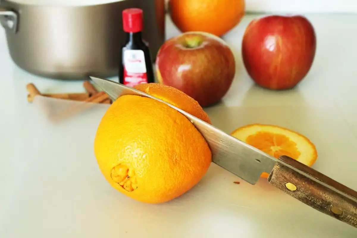 DIY Autumn Aromas- Begin by slicing up your fruit into smallish bits