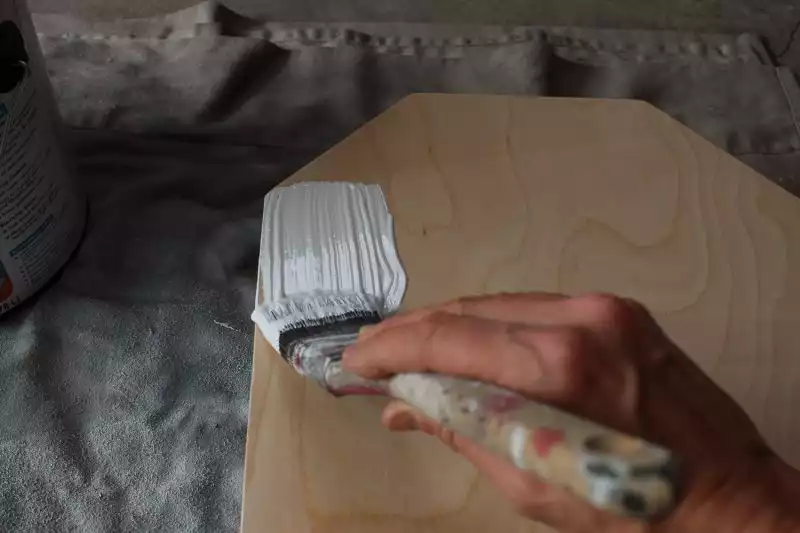 DIY Chalkboard Tombstone - primer coat