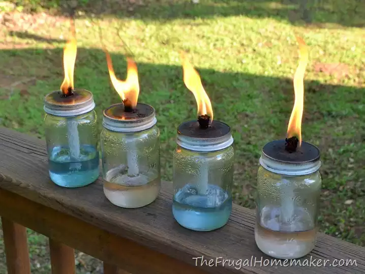 DIY Mason Jar Tiki Torches