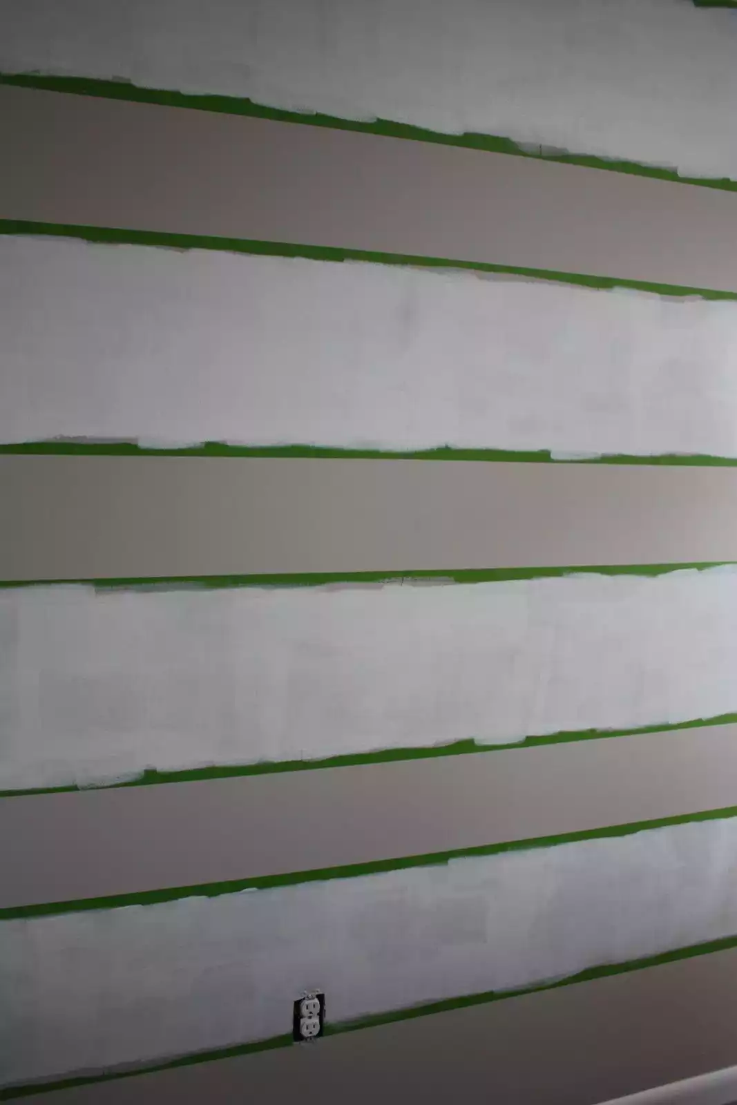 Decide how many stripes you want for nursery wall