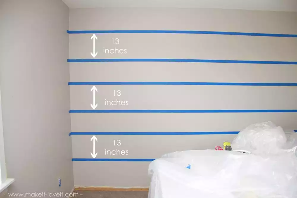Decide how many stripes you want