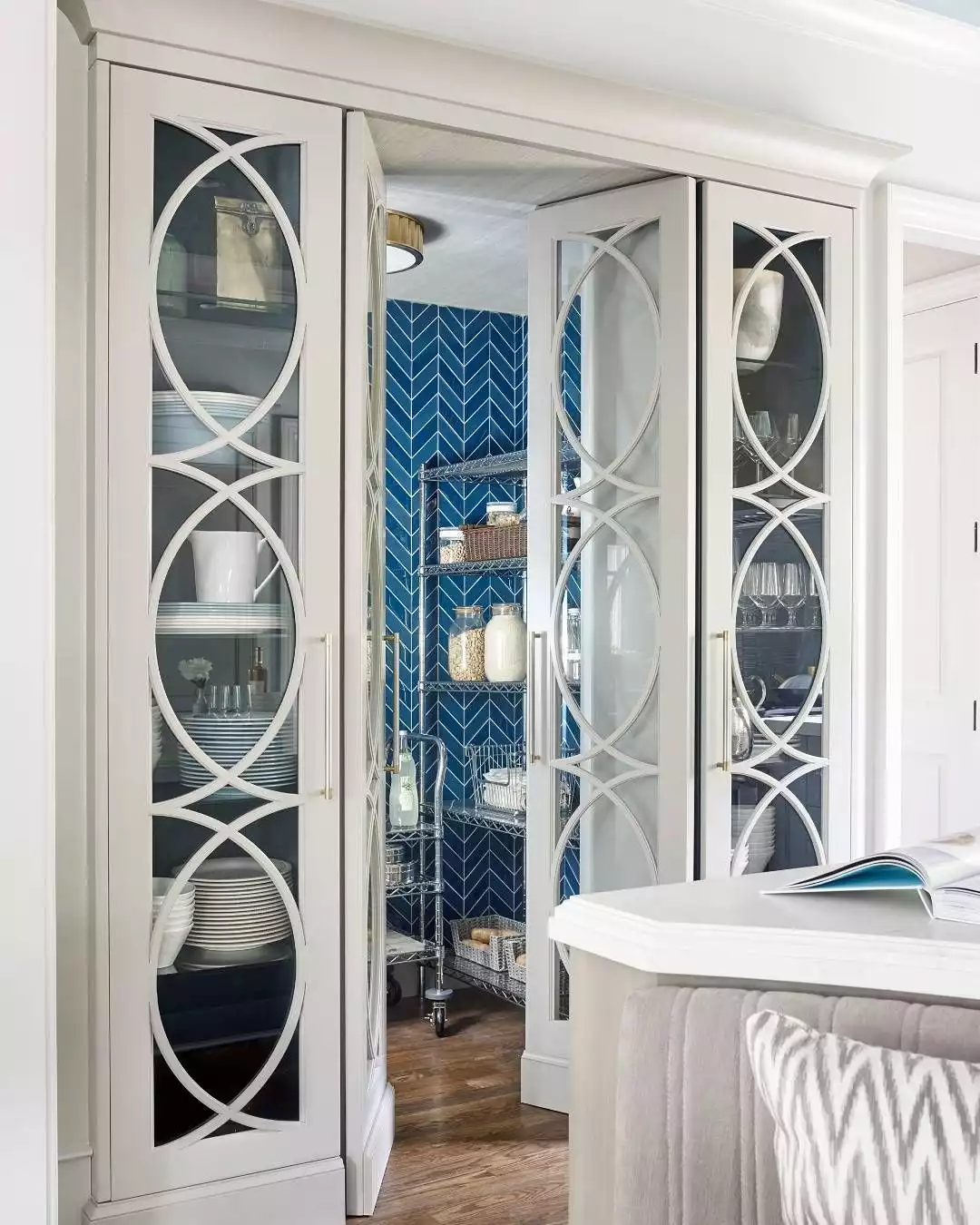 Decorative Pantry Glass Door