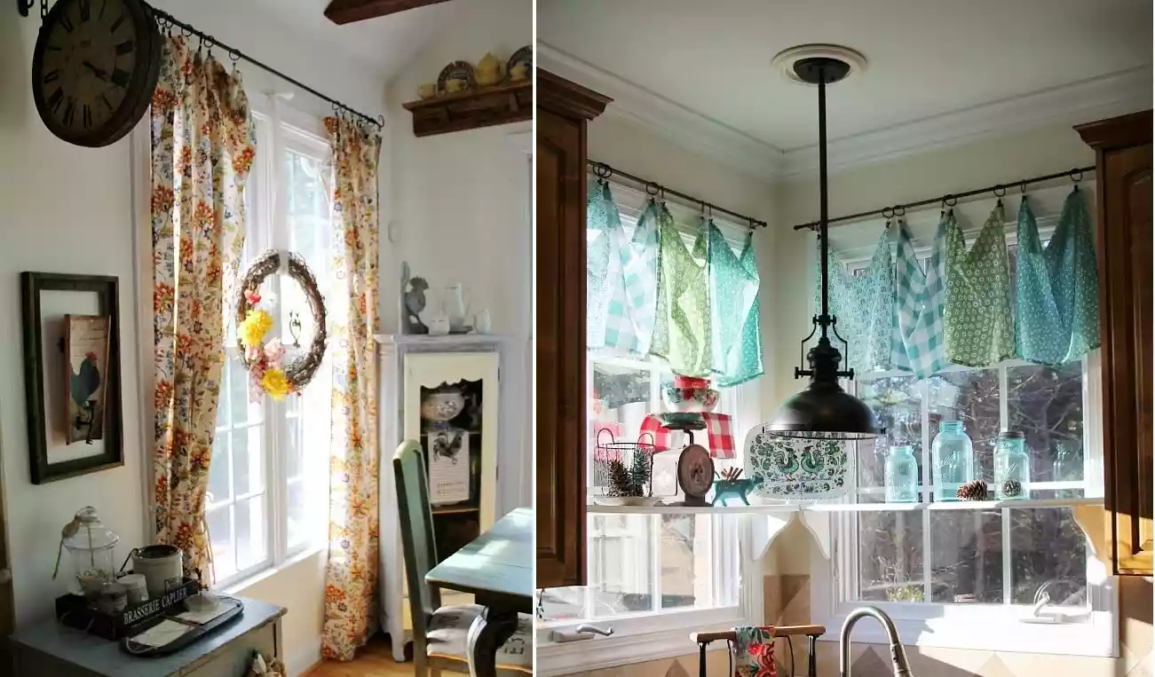 Drop cloth curtains
